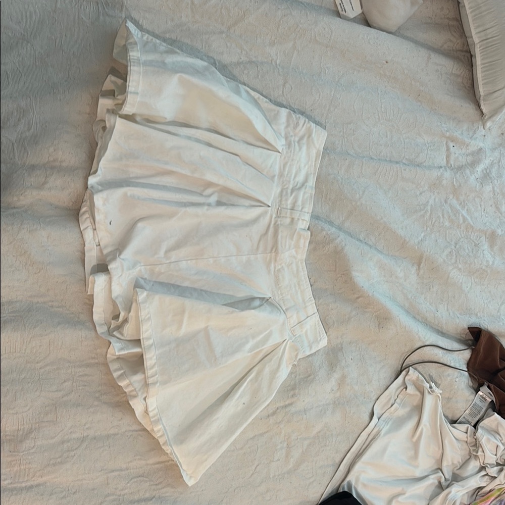 White Pleated Skirt